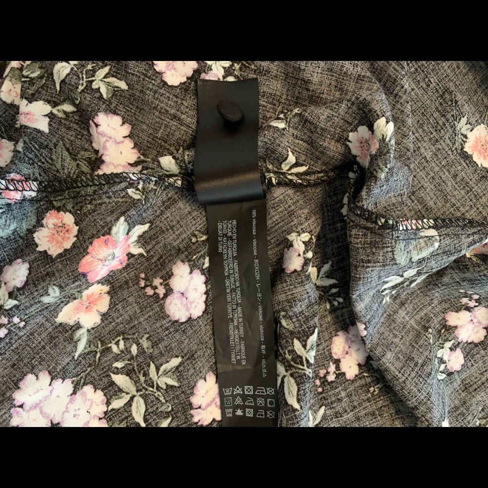 Zara Black Maxi Skirt Floral Print - Picture 5 of 6